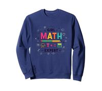 Expert en mathématiques pour Filles : autonomisation STEM colorée Sweatshirt, Unisexe pour Adultes, Bleu Marine, XXL