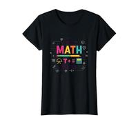 Expert en mathématiques pour Filles : autonomisation STEM colorée T-Shirt, Femme, Noir, L