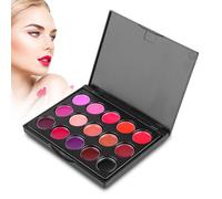 Expert en palette pour les lèvres - Collection de couleurs des lèvres, 15 nuances Kit de rouge à lèvres imperméable | Hydrating Long Wear Palette de couleurs de lèvres soyeuses crémeuses, peinture