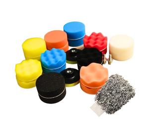 EXPERT Kit de Polissage Voiture 28 PCS - Tampons de Polissage et Lustrage - Pads Mousse pour Perceuse - Kit Rénovation Carrosserie et Peinture Auto - Suppression des Rayures et Brillance