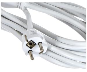 EXPERT LINE -Extentions d'alimentation, Enrouleurs de câbles électriques - Prolongateur électrique avec terre 5m,rallonge électrique avec terre 5m - 16A / 3G1.5mm² - Blanc- Utilisation en intérieur
