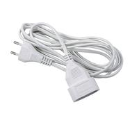 EXPERT LINE -Extentions d'alimentation, Enrouleurs de câbles électriques - Prolongateur électrique sans terre 10m,rallonge électrique sans terre 10m - 6A / 2G0.75mm² - Blanc- Utilisation en intérieur