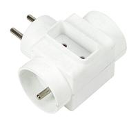 EXPERT LINE - Multiprise Électrique Murale 3 Prises - Triplite Sans Fil - 2Px16A + 1Px6A - Blanc - Protection Enfant