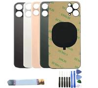 Expert-mobiles Vitre arrière Compatible de Remplacement pour iPhone 11 Pro / 11 Pro Max + Outils + ADHÉSIF 4 Couleurs AU Choix (11 Pro Blanc Silver)