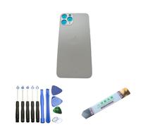 Expert-mobiles Vitre arrière Compatible de Remplacement pour iPhone 11 Pro / 11 Pro Max + Outils + ADHÉSIF 4 Couleurs AU Choix (11 Pro Max Blanc Silver)