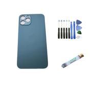Expert-mobiles Vitre arrière Compatible pour iPhone 12 Pro + ADHÉSIF + Outils (Bleu Pacifique)