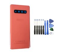 Expert-mobiles-VITRE Arriere Corail Compatible pour (Samsung S10 G973) + Outils + ADHESIF+ LENTILLE Camera Arriere