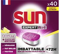Expert Plus All-In-1 Dishwasher Tablets-40 Tablets-Lemon-Unbeatable On Stubborn Stains Of Over 72 Hours-Made In France.[D187]