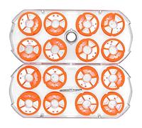 Expert Predator Kit d'enrôlement en Silicone hameçons, Porte-Ligne de pêche, boîte de 16 pièces, rondelles en Mousse, eva Adulte Unisexe, Orange, 45x13 mm