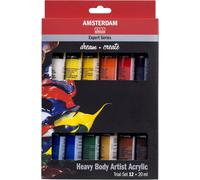 Expert Series Kit De Peinture Acrylique Kit D'essai (12 Tubes De 20 Ml) Peinture Acrylique Professionnelle Peinture D'artiste