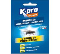 Expert - Stickers Anti-mouches - Discret - Attire les Mouches - Tue par Contact - Action Immédiate - Efficace Jusqu'à 6 Mois -