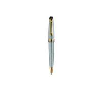 Waterman Stylo bille Expert – acier inox, attributs dorés 23K, encre bleue, coffret cadeau