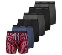 Expertoftio Boxer Homme Sport - sous-vêtements Fonctionnels, Lot de 6 Longs Shorts de Caleçon Homme Respirants avec Ouverture, Moyen