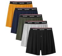 Expertoftio Caleçon Homme Boxers Légers et Amples pour Hommes en Viscose de Bambou, sous-vêtements Masculins Classiques à Coupe Large, X-Large