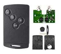 ExpertTech Carte clé télécommande Vierge Compatible Renault Megane 3 Scenic 3 Laguna 3à Programmer électronique id46 433mhz 4 Boutons