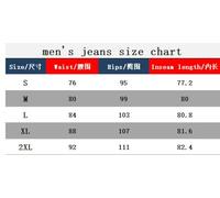 Expeum Jeans Pantalon Denim Tendance Street Stretch Slim Fit Tapered Casual Commuter Jambe Droite pour Homme, Noir , L/XL