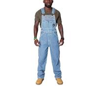 Expeum Jeans Pantalon Pantalon Denim Salopette Combinaison Déchirée Trou Délavé Coupe Slim Fit Tendance Street Workwear Casual Jambe Droite Harnais de Transport pour Homme, bleu clair, M-L