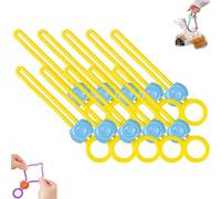 Explainout Multi-Purpose Sealer, 10pcs Multi Purpose Sealer, Reusable Zip Ties, Multipurpose Elastic Cord Organizer for Sealing Food Bags, Sealing Food Bags and Organizing Wires (yellow 10pcs)