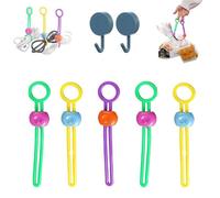 Explainout Multi-Purpose Sealer, Multi Purpose Sealer, Reusable Multipurpose Zip Cable Ties for Sealing Food Bags and Organizing Wires (5PCS)
