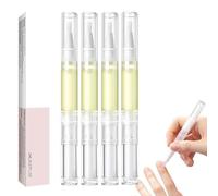 Explcior Lyra Cosmetic Ongles, Huile Cuticules Ongles, Huile de Croissance des Ongles Rayonnante, Sérum Cosmétique for Hydrater, Renforcer et Éclaircir Le Soin des Ongles(4pcs)