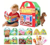 Explcior Montessori Busy Book-Learn While Playing, Toddler Montessori Play Board Fabric Book for Long Car Rides and Summer Trips Boys Girls, No Screens, No Meltdowns, Just Focused Play(Style-n)