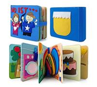 Explcior Montessori Busy Book-Learn While Playing, Toddler Montessori Play Board Fabric Book for Long Car Rides and Summer Trips Boys Girls, No Screens, No Meltdowns, Just Focused Play(Style-g)