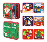 Explcior Montessori Busy Book-Learn While Playing, Toddler Montessori Play Board Fabric Book for Long Car Rides and Summer Trips Boys Girls, No Screens, No Meltdowns, Just Focused Play(Style-e)