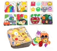 Explcior Montessori Busy Book-Learn While Playing, Toddler Montessori Play Board Fabric Book for Long Car Rides and Summer Trips Boys Girls, No Screens, No Meltdowns, Just Focused Play(Style-a)