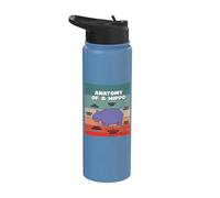 Explication de Sweet Hippo Anatomie d'un zoo de safari Stainless Steel Insulated Water Bottle