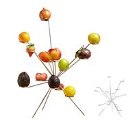 Exploding Fruit Bowl, Fireworks Fruit Bowl On The Dinner Table, Art Suspended Fruits Display, De Table Ventilé à 360°, Creative Home Decor Fruits Rack, Pour DéCoration De La Table Et De Cuisine (B)
