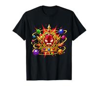 Exploding Jewel Crown Rage Gem King Power T-Shirt