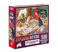 Exploding Kittens Chats en Confinement Puzzle de 500 pièces pour Adultes Parfait pour Une soirée de Jeux ludiques en Famille