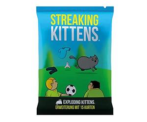 Exploding Kittens Asmodee Streaking Kittens - Extension - Jeu de société - Jeu de Cartes - 2 à 5 Joueurs - À partir de 7 Ans et Plus - 15 Minutes ou Plus - Allemand