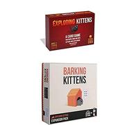 Exploding Kittens Bundle - Original Edition Plus Barking Kittens Expansion Pack - Card Games for Adults Teens & Kids, Fun Family Games, A Russian Roulette Card Game