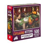 Exploding Kittens Jigsaw Puzzles for Adults -Cats Playing Craps - 500 Piece Jigsaw Puzzles for Family Fun & Game Night