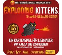 Exploding Kittens, Exploding Kittens Édition Anniversaire 10 Ans (Tin), Jeu de fête, 2 à 5 Joueurs, 7 Ans et Plus, 15 Minutes, Allemand