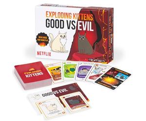 Exploding Kittens Good vs. Evil, 2-5 Players, Age 7+ Card Game | Inspired by the Netflix show, unleash Godcat and Devilcat in this quick-to-learn Exploding Kittens card game.