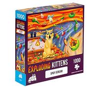 Exploding Kittens Jigsaw Puzzles for Adults - Spicy Scream - 1000 Piece Jigsaw Puzzles for Family Fun & Game Night