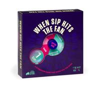 Exploding Kittens When Sip Hits the Fan 2 à 8 joueurs - À partir de 21 ans - 10 minutes de jeu - Jeu de cartes à boire avec toupie - Jeu de fête pour adultes