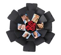 Exploding Present Box, Creative Scrapbook Box, 9.25x9.25in Surprise Birthday, Customizable Photo Album, Foldable Layered Design for Anniversaries, Proposals, Holidays