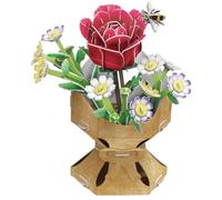 EXPLORA - Bouquet De Fleurs Rose - Puzzles 3D - 540501-120 pièces - sans Colle Ni Ciseaux - Educatif - Jeu de Construction - Cadeau Enfant - Maquette - Educatif et Ludique - À Partir de 8 Ans