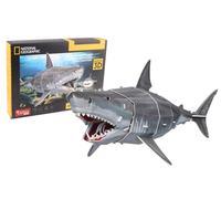 EXPLORA - Grand Requin Blanc - Puzzles 3D - 540213-72 Pièces - Animaux - Niveau 4 - sans Colle Ni Ciseaux - Construction - Licence National Géographic - Jeu de Construction - À Partir de 8 Ans