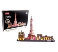 EXPLORA - Monuments De Paris - Puzzles 3D Lumineux - 540052-115 Pièces - Monument Historique - Niveau 5 - sans Colle Ni Ciseaux - Paris - Jeu de Construction - Cadeau - Maquette - À Partir de 8 Ans