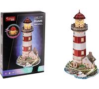 Explora-Phare-Puzzles 3D Lumineux-540055-72 Pièces-Niveau 6-Sans Colle Ni Ciseaux-Educatif-Jeu De Construction-Cadeau Enfant-Maquette-À Partir De 8 Ans