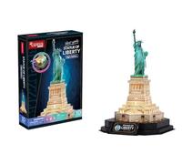 EXPLORA - Statue De La Liberté - Puzzles 3D Lumineux - 540053-79 Pièces - Niveau 6 - sans Colle Ni Ciseaux - Educatif - Jeu de Construction - Cadeau Enfant - Maquette - À Partir de 8 Ans