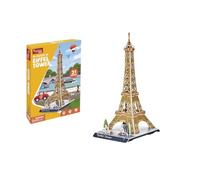 EXPLORA - Tour Eiffel - Puzzles 3D - 540010-31 Pièces - Monument Historique - Niveau 2 - sans Colle Ni Ciseaux - Educatif - Paris - Jeu de Construction - Cadeau - Maquette - À Partir de 5 Ans