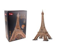 EXPLORA - Tour Eiffel - Puzzles 3D - 540041-314 Pièces - Monument Historique - Niveau 10 - sans Colle Ni Ciseaux - Educatif - Paris - Jeu de Construction - Cadeau - Maquette - À Partir de 10 Ans