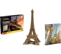 Explora-Tour Eiffel-Puzzles 3D-540203-80 Pièces-Monument Historique-Niveau 5-Sans Colle Ni Ciseaux-Paris-Jeu De Construction-Licence National Géographic-À Partir De 8 Ans