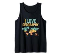 Explorateur de Cartes du Monde I Love Geography Débardeur
