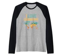 Explorateur de Cartes du Monde I Love Geography Manche Raglan
